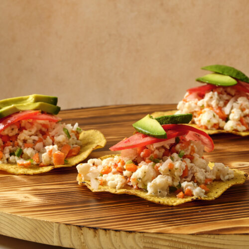 Tostada de Ceviche Camarón